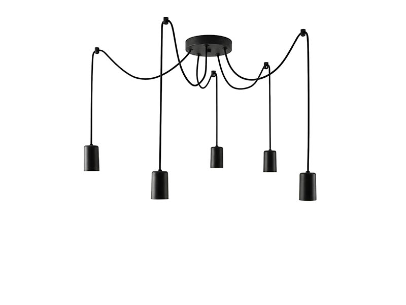 PENDENTE TASCHIBRA TEARS 5XE27 PRETA
