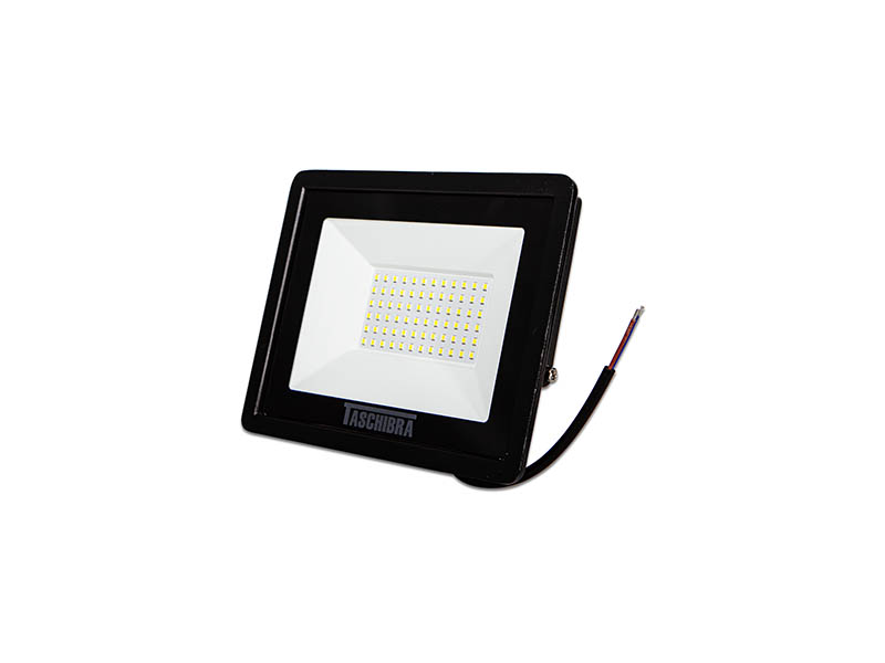 REFLETOR TR LED DC 100W 12-24VDC 6500K PRETO