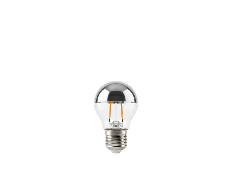 LÂMPADA LED FILAMENTO DEFLETORA ESPELHADA BOLINHA G45 3W AUTOVOLT PRATA