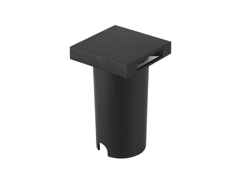 BALIZADOR DE SOLO LED FLAT 1 FACHO 0,5W 3000K PRETO