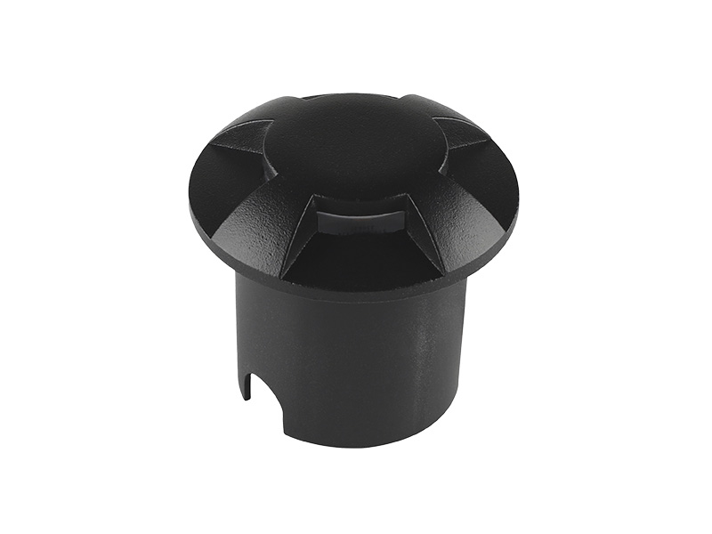BALIZADOR DE SOLO LED DOME 4 FACHOS 1W 3000K PRETO