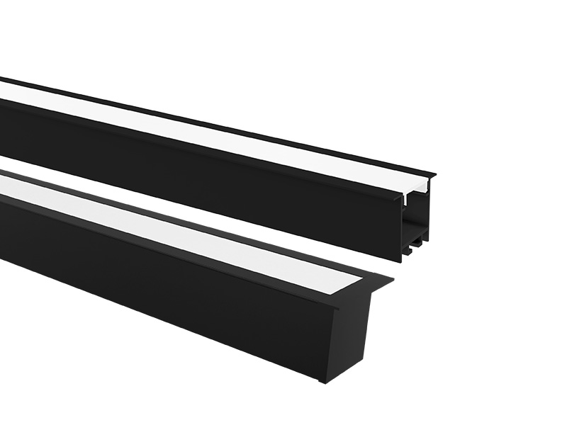 PERFIL LED TASCHIBRA APEX 35X28 EMBUTIR 28X35X1000mm PRETO FOSCO