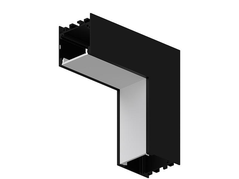 EMENDA L SPIRE 35x35 TETO/PAREDE PRETO FOSCO