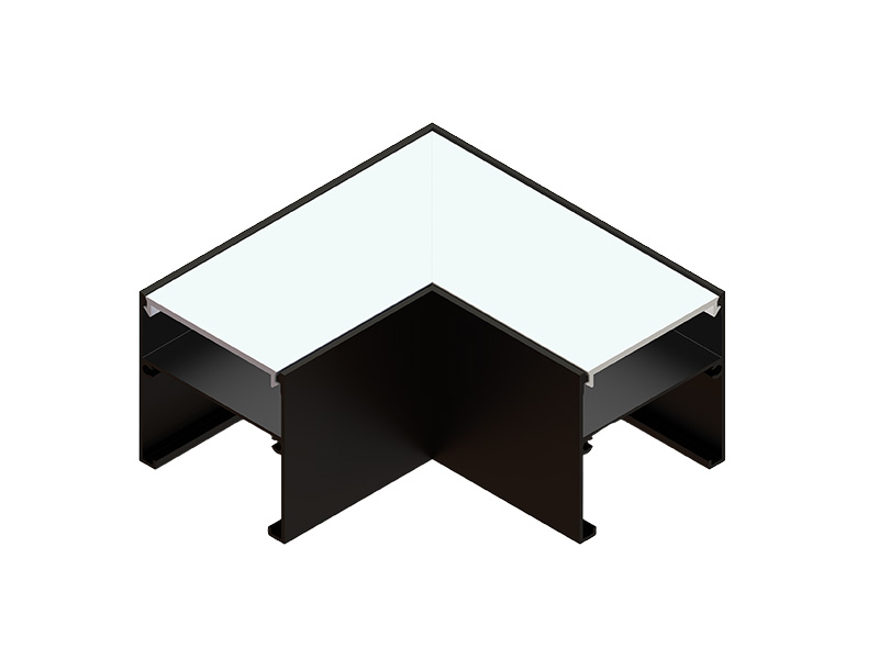 EMENDA L ZENITH 50x50 TETO/TETO PRETO FOSCO