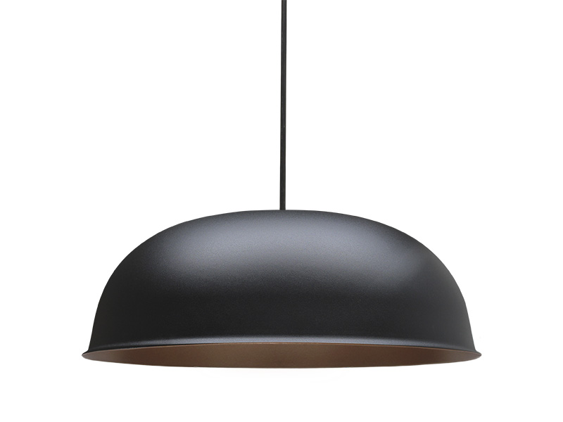 PENDENTE TASCHIBRA BLACK FESTIVAL 1XE27 PRETO F.+ COBRE