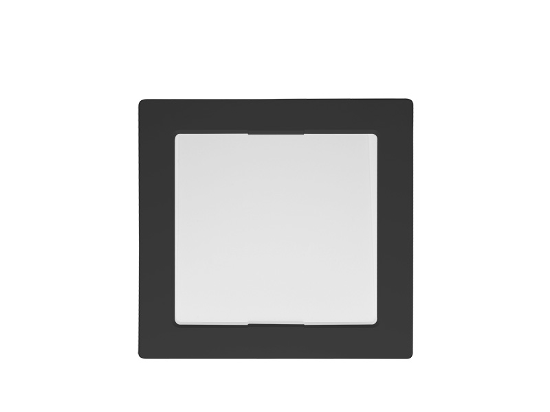 PAINEL LED 12W LYS QUADRADO EMBUTIR PRETO 6500K