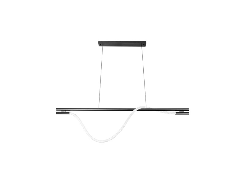 PENDENTE LED TASCHIBRA ORGANIC TEX 130 15W 3000K PRETO