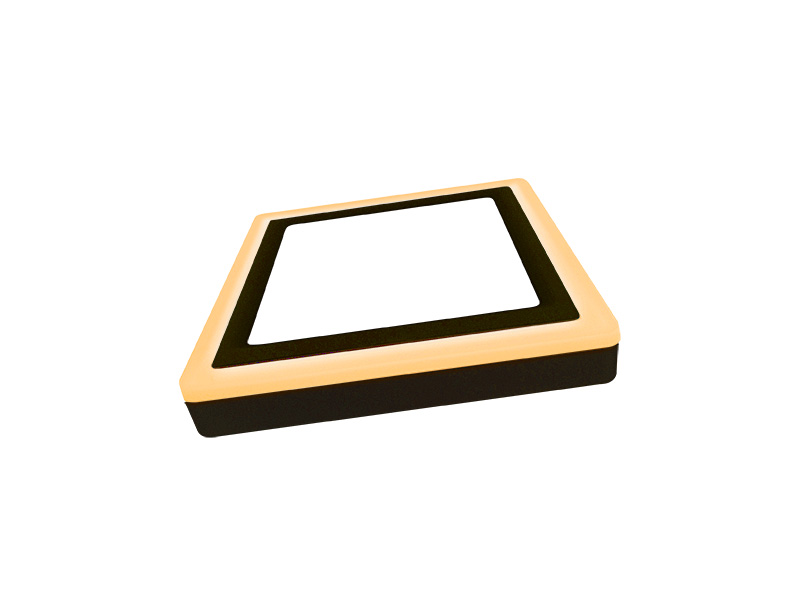 PAINEL LED DUAL COLOR 18W+6W SOBREPOR QUADRADO PRETO