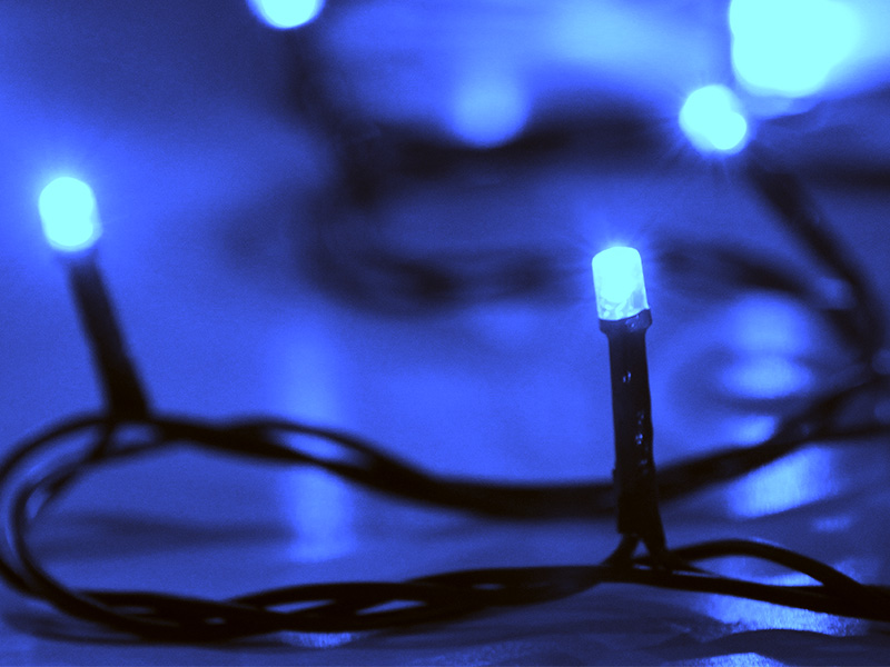 CORDÃO LUM 96 LEDS 8F ISOL VD 127V AZUL