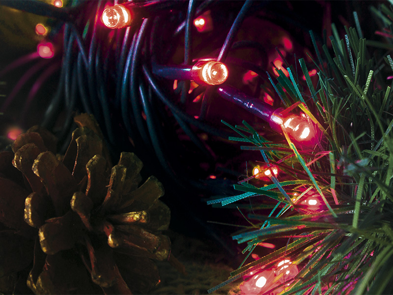 CORDÃO LUM 96 LEDS 8F ISOL VD 127V VERMELHO