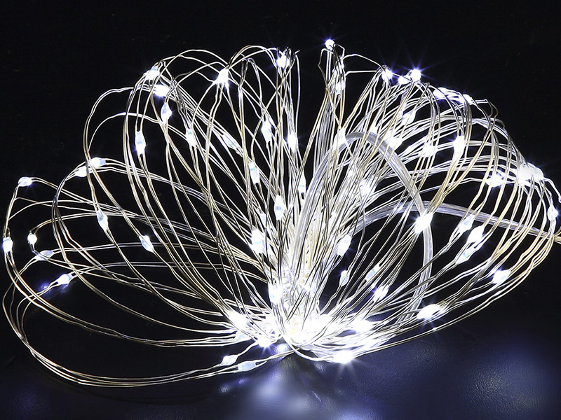 CORDÃO LUMINOSO TASCHIBRA 50 MINI LED ARAME PILHA 6500K