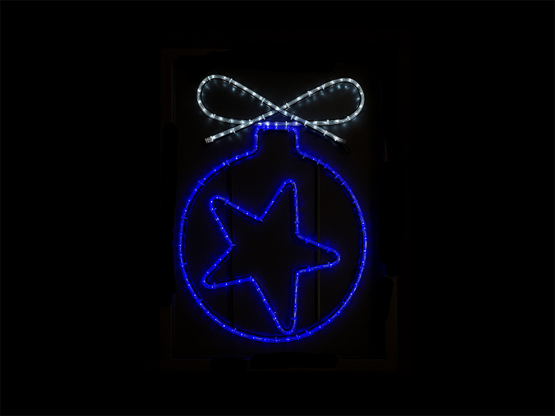 Imagem do produto ARMAÇÃO LUMINOSA LED BOLA ESTRELADA 65x88cm 18W 127V UNICA na categoria NATAL ARMAÇÕES