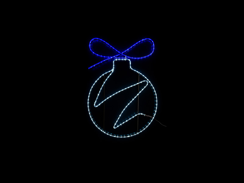 ARMAÇÃO LUMINOSA LED BOLA DECORADA 65x88cm 18W 220V UNICA