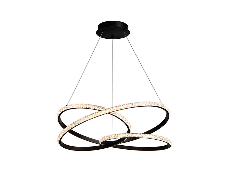 PENDENTE LED TASCHIBRA SIENA 3000K 60W PRETO