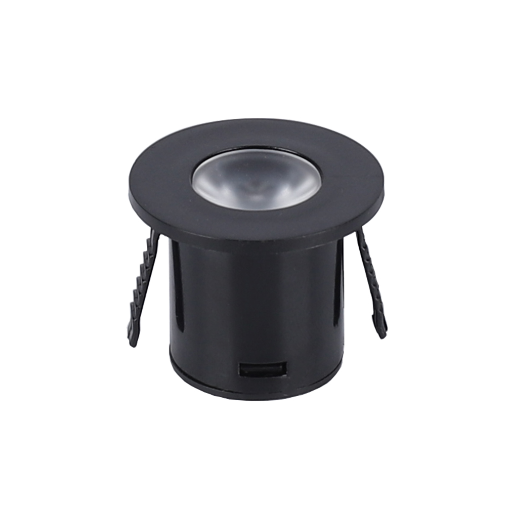 SPOT PARA MÓVEIS LED PIK REDONDO 1W 3000K PRETO 2PÇS