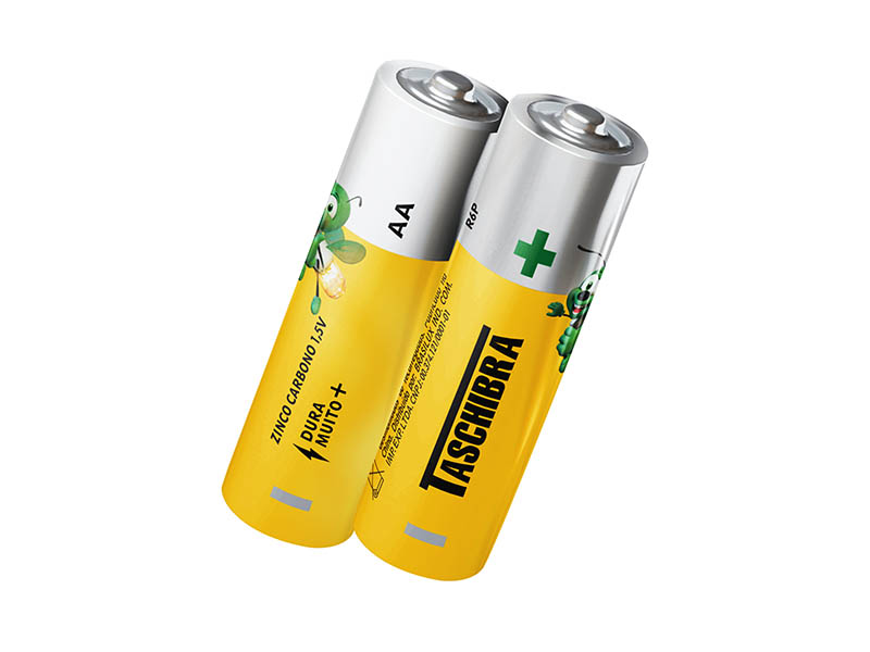 PILHA ZINCO-CARBONO AA TASCHIBRA BLISTER 4