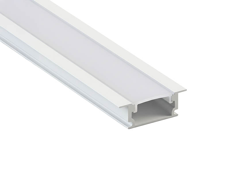 PERFIL TASCHIBRA LIVO 23,6X6,1 EMBUTIR 2m COM ACESSÓRIOS BRANCO