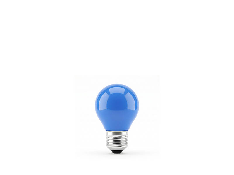 LÂMPADA INCANDESCENTE BOLINHA AZUL 15W 220V