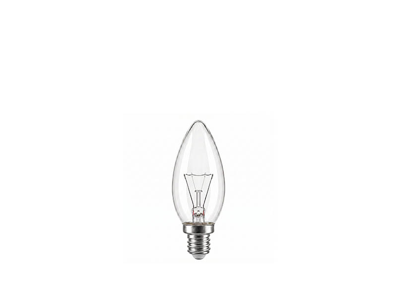 LÂMPADA INCANDESCENTE VELA LISA CLARA 40W 220V E14