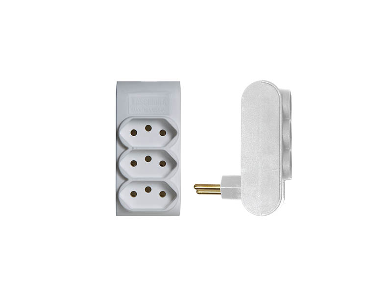 MULTIPLICADOR TASCHIBRA 3 TOMADAS 2P+T 10A BRANCA