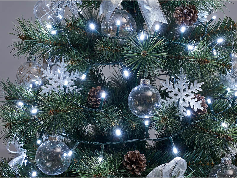 CORDÃO LUMINOSO TASCHIBRA 100 LEDS 8 FUNÇÕES ISOL VD 220V 6500K