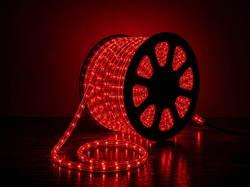 CORDA LUMINOSA LED PRO 13MM 127V 2 FIOS 100M S/ACESSORIOS VERMELHA