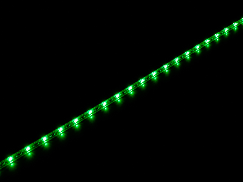CORDA LUMINOSA LED TASCHIBRA 11MM 2 FIOS 127V 10M COM ACESSORIOS VERDE