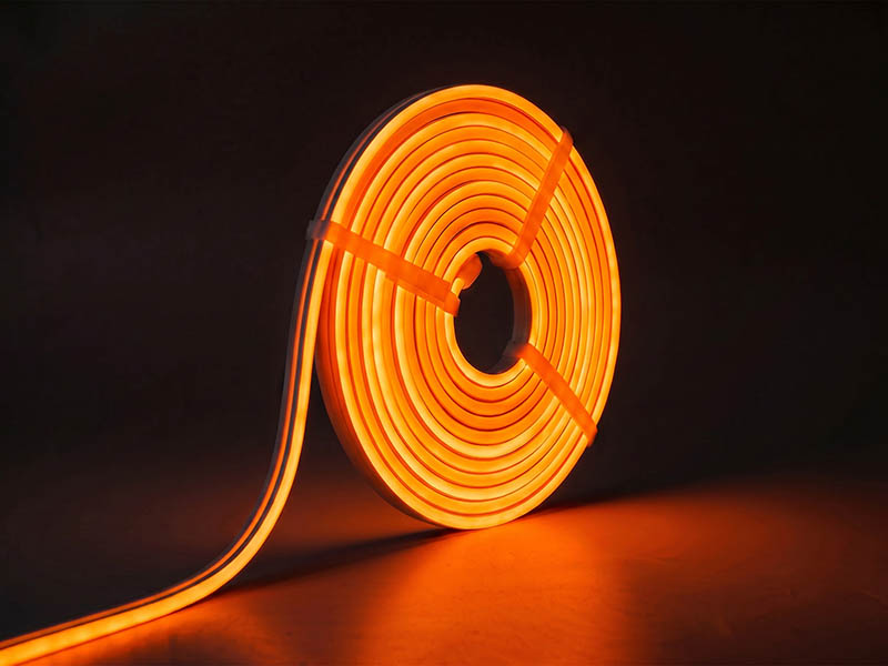 FITA LED NEON FLEX TECHFREE 7W 120 LEDS/M 5M 220V IP65 LARANJA