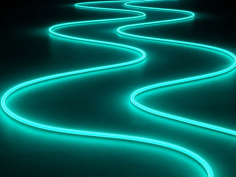 NEON FLEX 360° LED TECHFREE 10W 25m 127V IP65 AQUAMARINE