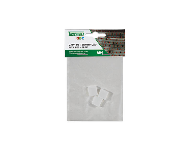 A94 CAPA DE TERMINAÇÃO P/ FITA TECHFREE 120LED/m e COB CRYSTAL TECHFREE 3PÇS UNICA