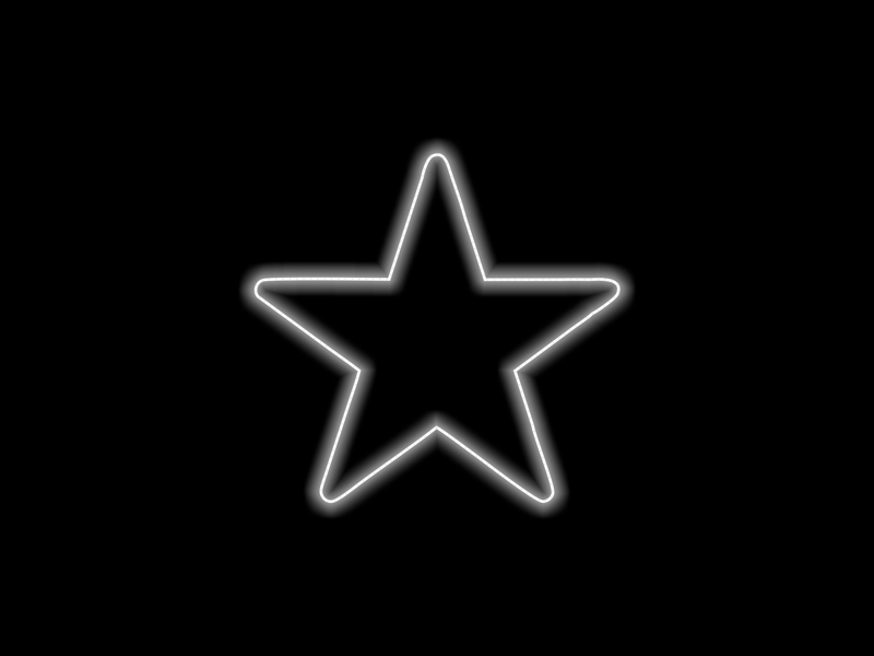 ARMAÇÃO LUMINOSA LED ESTRELA 100X100cm 12W 127V UNICA