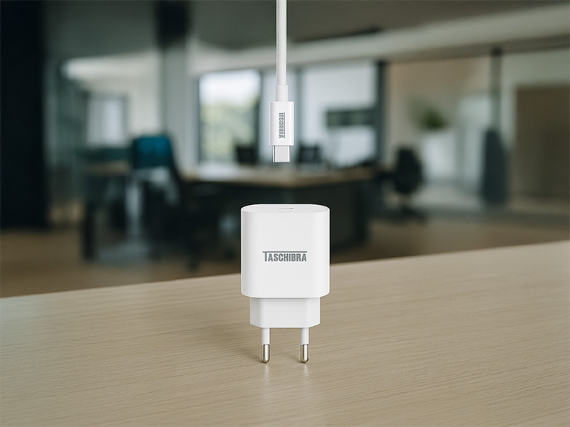CARREGADOR TURBO USB TASCHIBRA PARA ELETRONICOS PD20-1C 20W AUTOVOLT