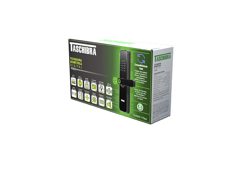 FECHADURA BIOMÉTRICA DIGITAL TASCHIBRA TFEE02