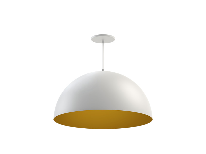 PENDENTE TASCHIBRA WOK E27 BRANCO F.+ OURO