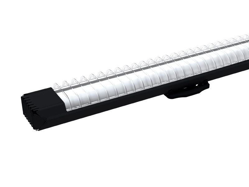 CALHA LUMIFÁCIL LED 2xT8 120cm C/ALETA PRETA