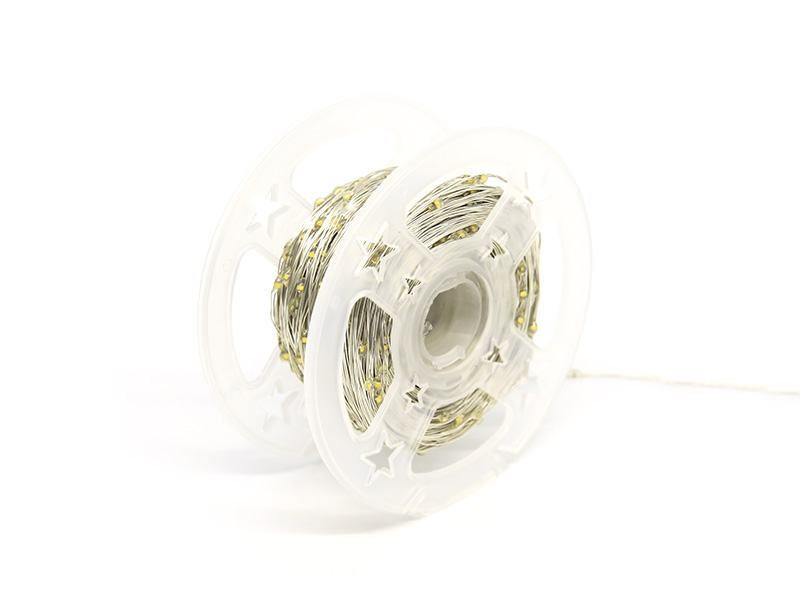 CORDÃO LUMINOSO TASCHIBRA 500 MINI LED 8 FUNÇÕES ARAME AUTOVOLT 3000K