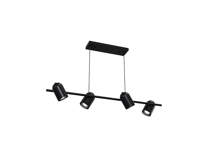 PENDENTE TASCHIBRA PANDORA 4X E27 PRETO FOSCO