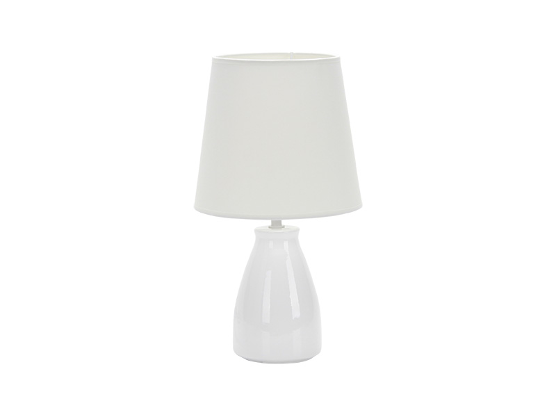 Imagem do produto ABAJUR DE CERÂMICA POTTERY E27 BRANCO 37CM na categoria ABAJUR