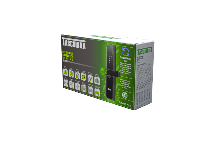FECHADURA BIOMÉTRICA DIGITAL TASCHIBRA TFEE02