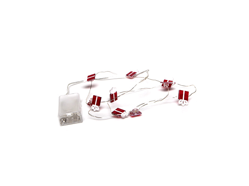 CORDÃO LUMINOSO TASCHIBRA 10 LEDS PRESENTES PILHA 3000K