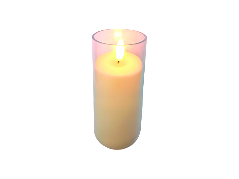 VELA LED DECORATIVA COM CASTIÇAL 13,5CM PILHA AMARELO