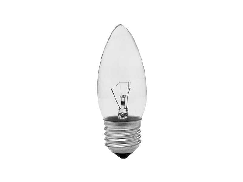 LÂMPADA INCANDESCENTE VELA LISA CLARA 25W 220V E27