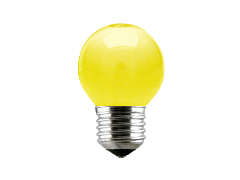 LÂMPADA INCANDESCENTE BOLINHA AMARELA 15W 127V