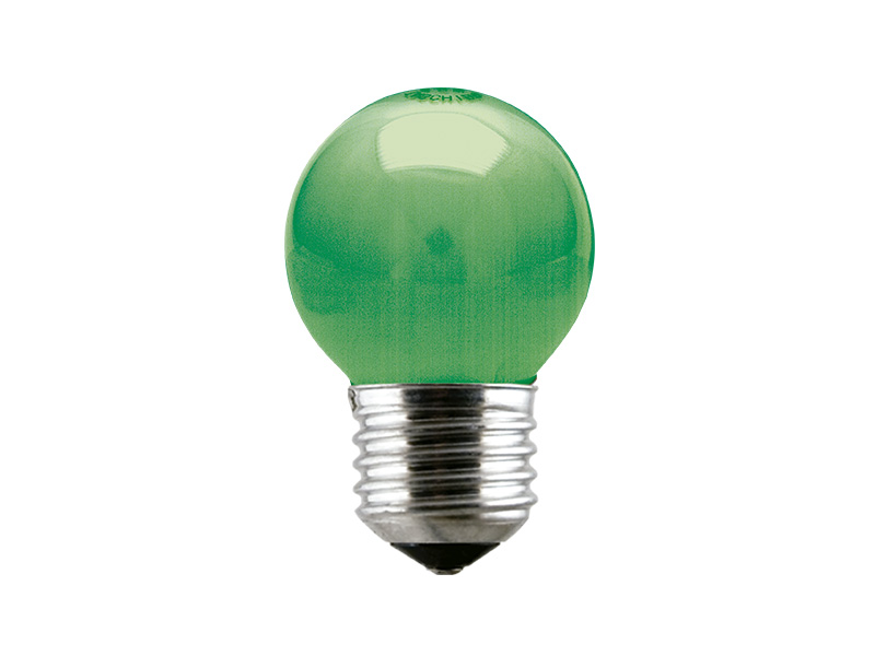 Imagem do produto LÂMPADA INCANDESCENTE BOLINHA VERDE 15W 127V na categoria DECOR