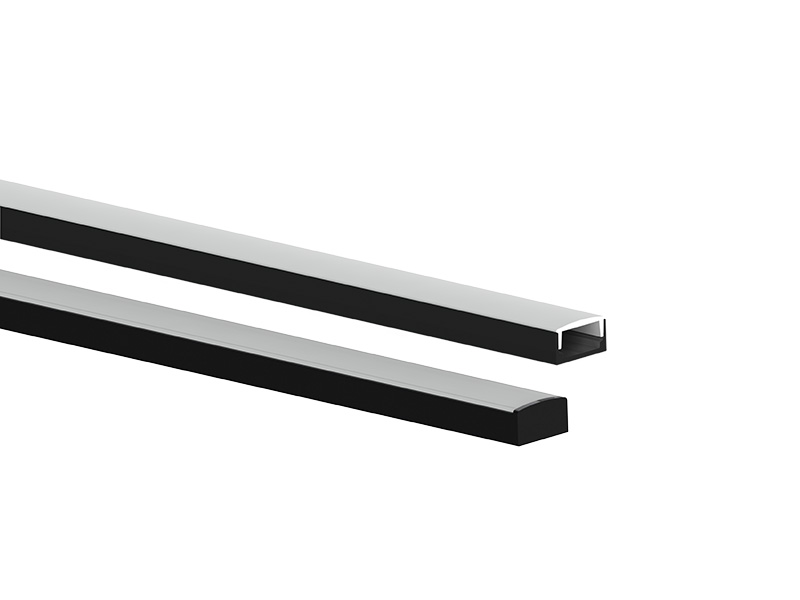 PERFIL LED TASCHIBRA SOPÉ 16X9 SOBREPOR 9X16X1000mm PRETO FOSCO