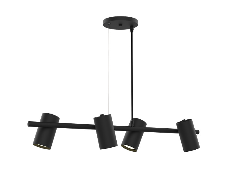 PENDENTE TASCHIBRA FOCCUS 4XE27 PRETA