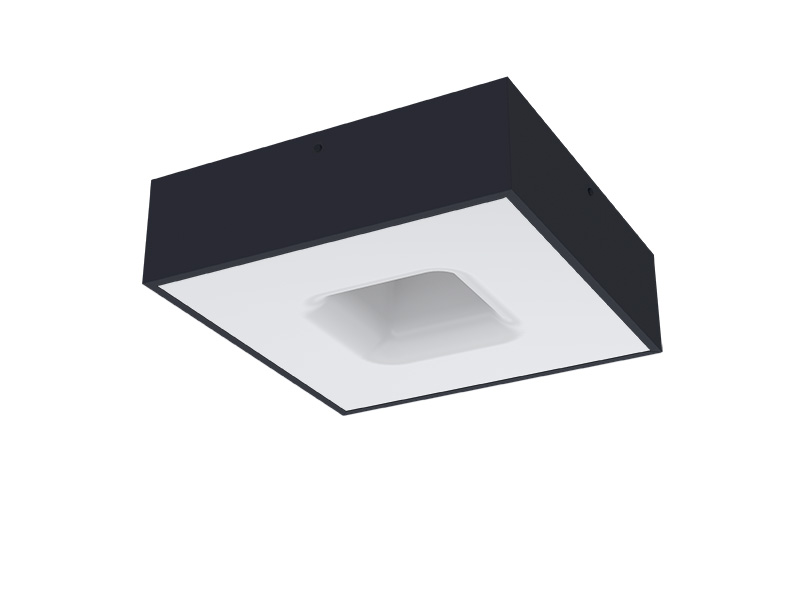 PLAFON TASCHIBRA WAFFLE LED 40W 6500K PRETO FOSCO