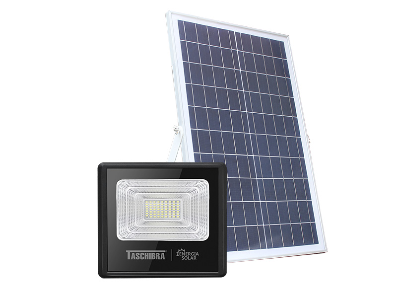 Imagem do produto REFLETOR LED SOLAR TR SUN 40W 6500K PRETO na categoria REFLETOR LED