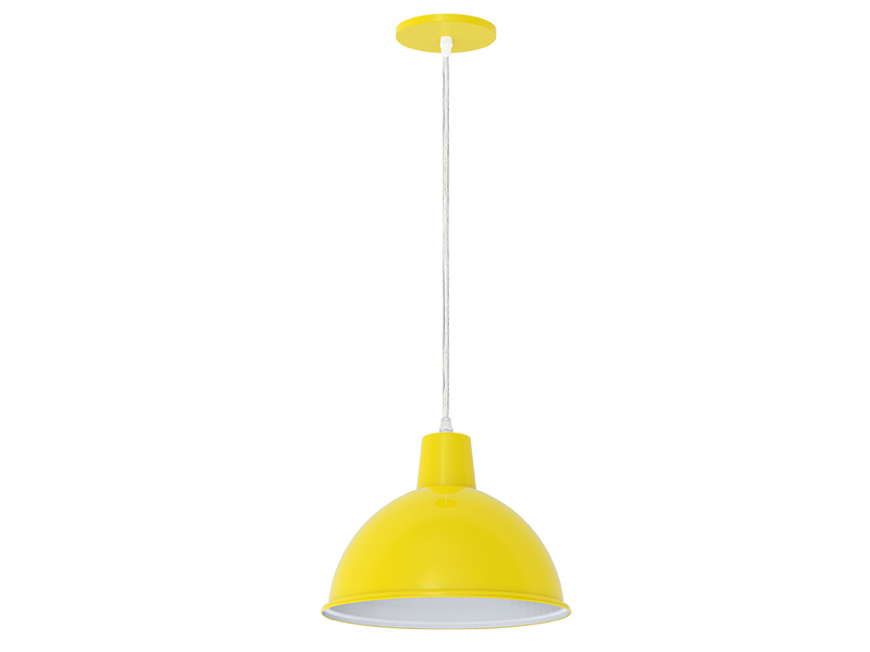 LUM PENDENTE TASCHIBRA DESIGN TD 820 AMARELO