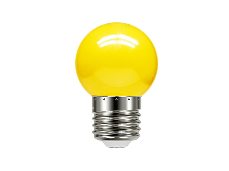 LÂMPADA LED BOLINHA AMARELA TASCHIBRA 1W 220V